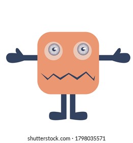 cute cartoon monster vector. Halloween character idea.