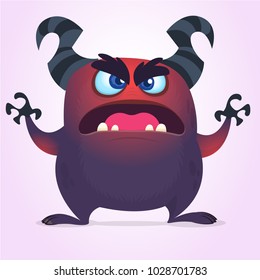 Cute cartoon monster. Vector illustration