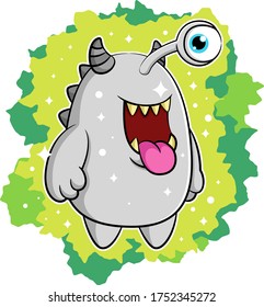 cute cartoon monster vector illustration