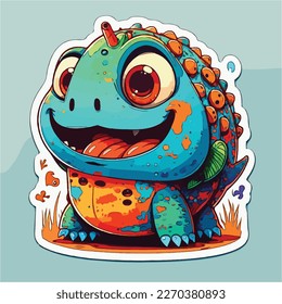 Cute cartoon monster. Vector illustration of a funny monster. Vector illustration.