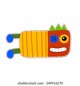 Cute Cartoon Monster. Vector illustration, Character design