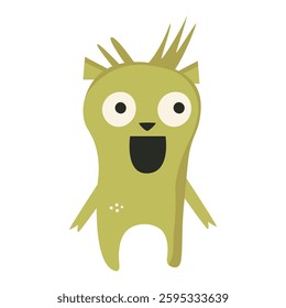 Cute cartoon monster. Vector illustration in flat style.