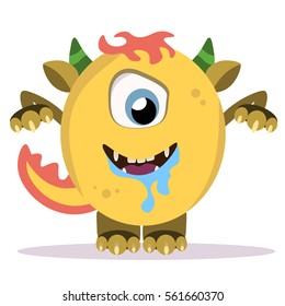 cute cartoon monster vector illustration