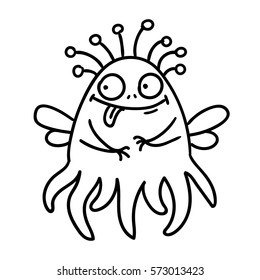 cute cartoon monster. vector illustration