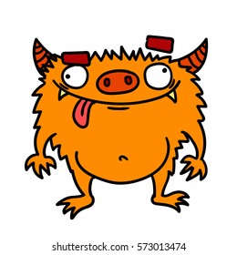 cute cartoon monster. vector illustration