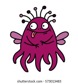 cute cartoon monster. vector illustration