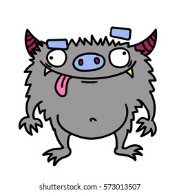 cute cartoon monster. vector illustration