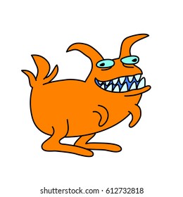 Cute cartoon monster. Vector illustration. 