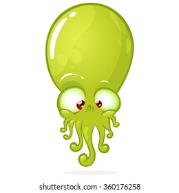 Cute cartoon monster. Vector octopus character