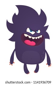 Cute cartoon monster. Vector troll or gremlin character. Halloween design