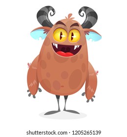 Cute cartoon monster yeti. Vector bigfoot character