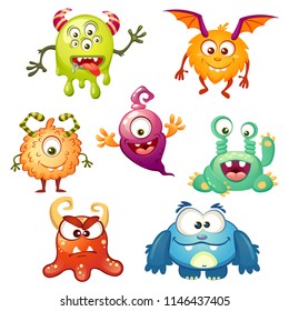 Cute Cartoon Monsters Stock Vector (Royalty Free) 1146437405 | Shutterstock