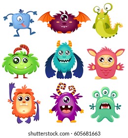 Cute cartoon monsters