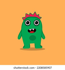 Cute cartoon monsters character. Monsters in flat style vector. Vector illustration.