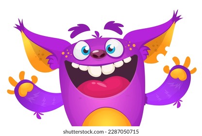 Cute cartoon Monsters. Set of cartoon monsters: ghost, goblin, bigfoot yeti, 
troll, dragon and alien . Halloween design