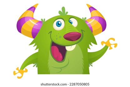 Cute cartoon Monsters. Set of cartoon monsters: ghost, goblin, bigfoot yeti, 
troll, dragon and alien . Halloween design