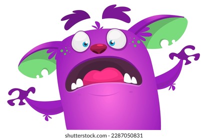 Cute cartoon Monsters. Set of cartoon monsters: ghost, goblin, bigfoot yeti, 
troll, dragon and alien . Halloween design