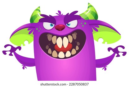 Cute cartoon Monsters. Set of cartoon monsters: ghost, goblin, bigfoot yeti, 
troll, dragon and alien . Halloween design