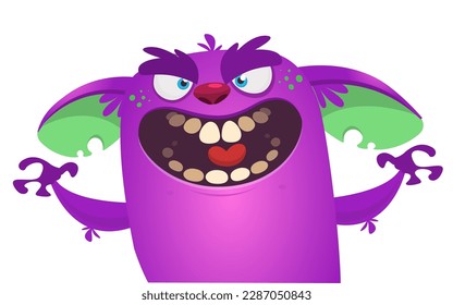 Cute cartoon Monsters. Set of cartoon monsters: ghost, goblin, bigfoot yeti, 
troll, dragon and alien . Halloween design