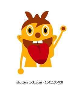 Cute Cartoon Monsters, Vector Illustration of Monsters