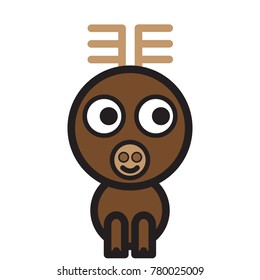 Cute Cartoon Moose