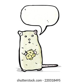 cute cartoon mouse with cheese
