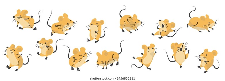 "Cute Cartoon Mouse: Coloring Book