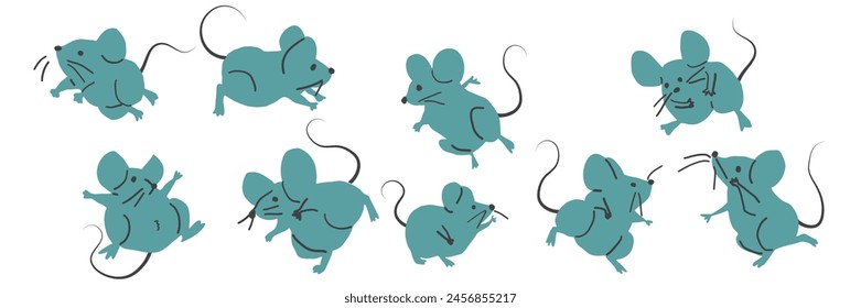 "Cute Cartoon Mouse: Coloring Book