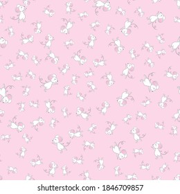 cute cartoon mouse seamless vector pattern background illustration
