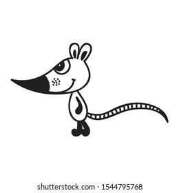 Cute cartoon mouse. Vector illustration