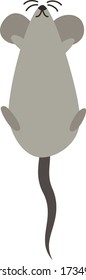 Cute Cartoon mouse, Vector illustration mouse on a white background. Drawing for children