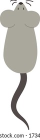 Cute Cartoon mouse, Vector illustration mouse on a white background. Drawing for children