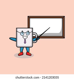 Cute Cartoon Mug Teacher Character Teaching Stock Vector (Royalty Free ...