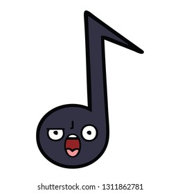 cute cartoon of a musical note