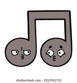 cute cartoon of a musical note