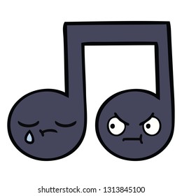 tira cómica de una nota musical