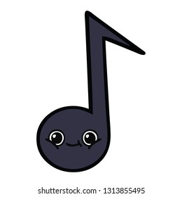 süßer Cartoon einer Musiknote