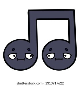 cute cartoon of a musical note