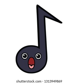 cute cartoon of a musical note