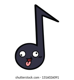cute cartoon of a musical note
