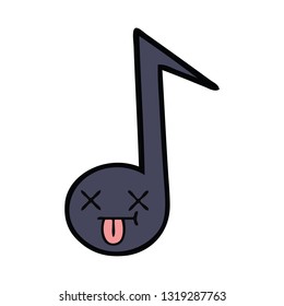 cute cartoon of a musical note