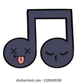 cute cartoon of a musical note