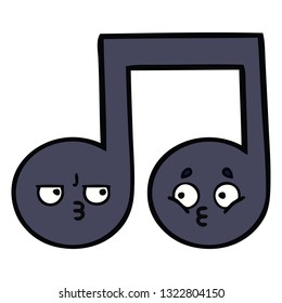 cute cartoon of a musical note