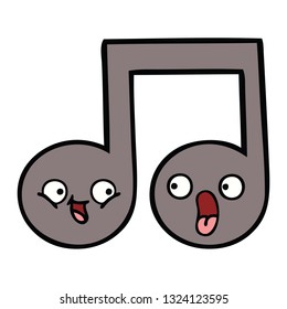 cute cartoon of a musical note