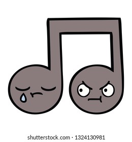 cute cartoon of a musical note