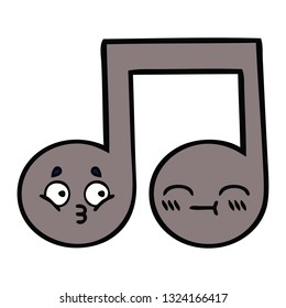 cute cartoon of a musical note
