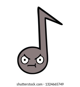cute cartoon of a musical note