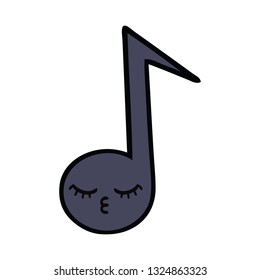süßer Cartoon einer Musiknote