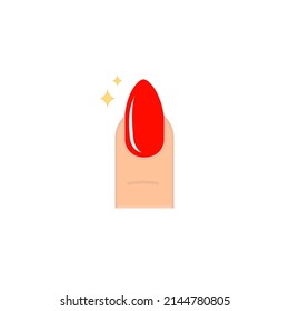 Cute cartoon nail icon. Flat logo colour vector 