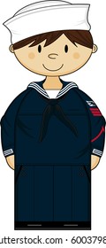 Cute Cartoon Navy Sailor